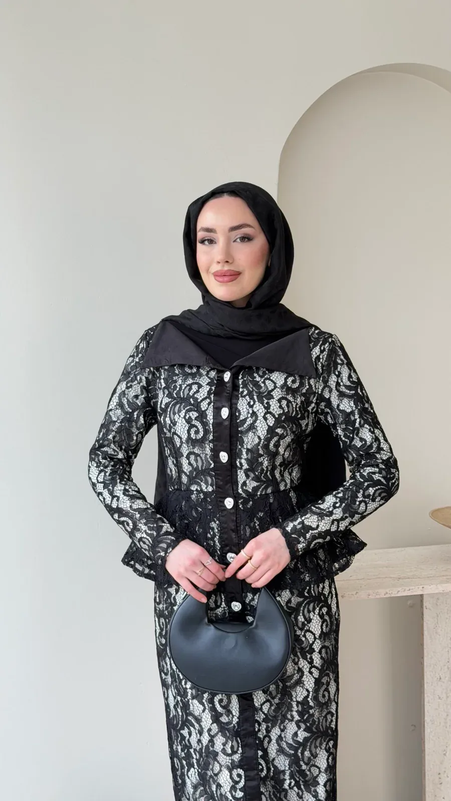 More Dantel Elbise – Siyah, görsel 4