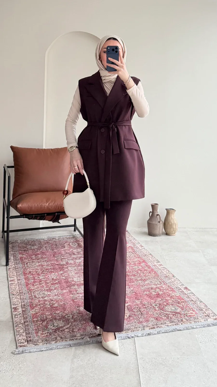 Penta Blazer Yelekli Takım – Mürdüm, görsel 7