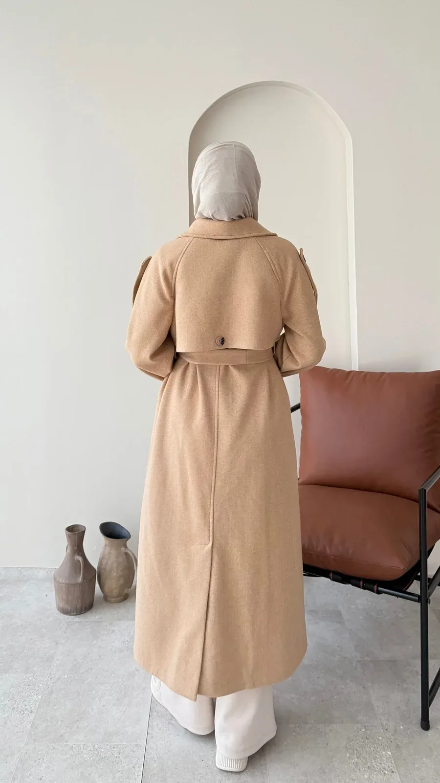 Bera Premium Kaşe Kaban – CAMEL, görsel 4