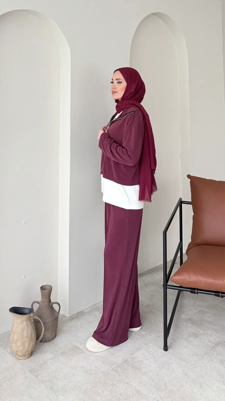 Mirle İnce Oyşo Takım – Bordo, görsel 2
