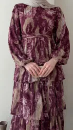 Viona Tasarım Elbise – Mürdüm, görsel 5