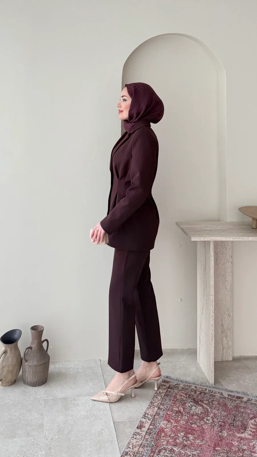Polya Blazer Takım – Mürdüm, görsel 2