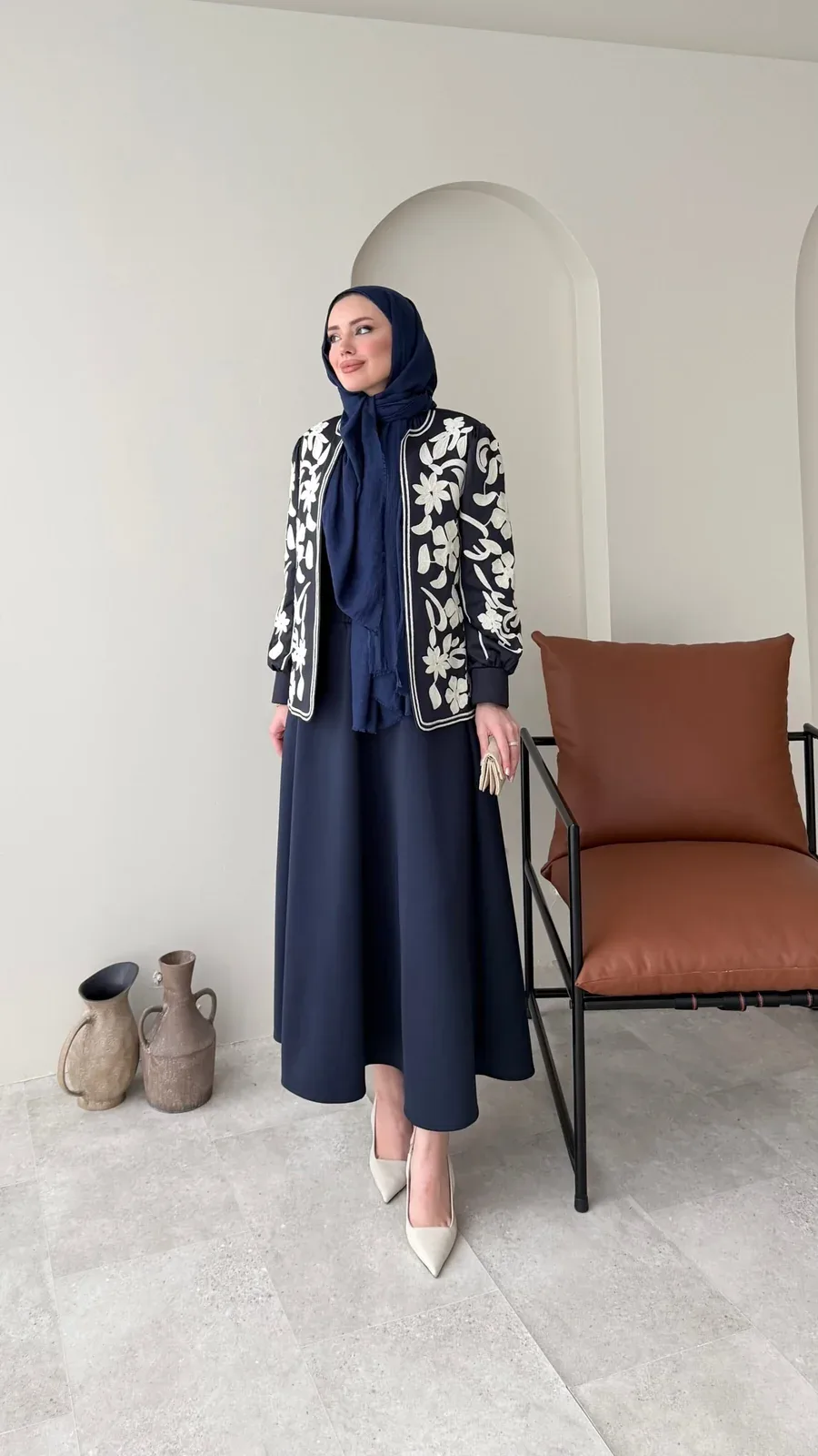 Quan Nakış Ceket – LACİVERT, görsel 9