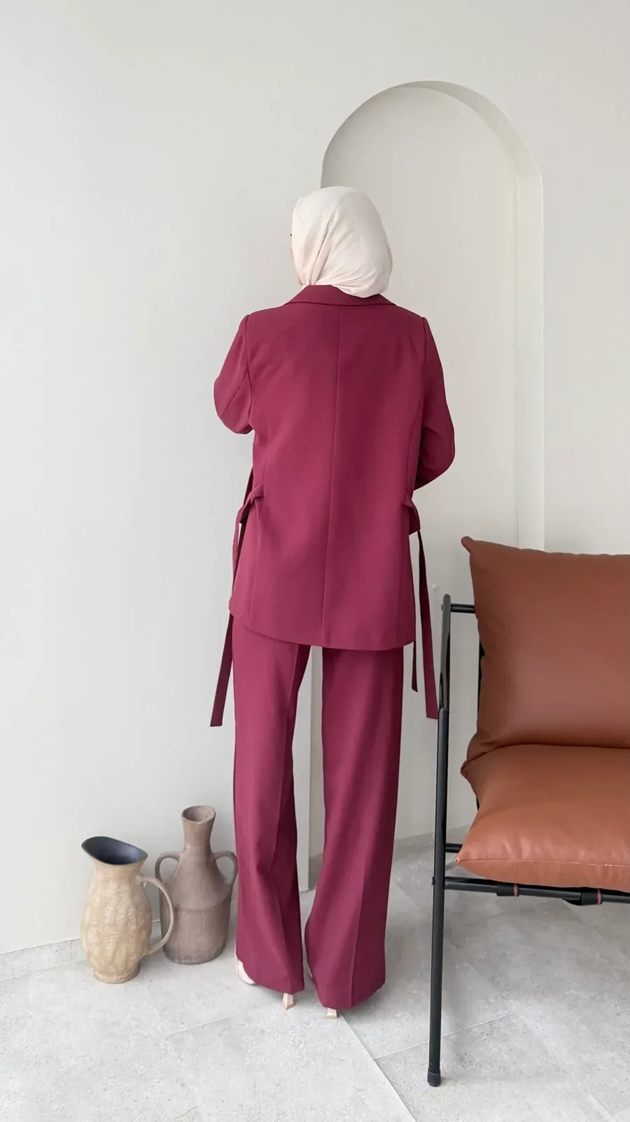 Belin Blazer Takım – Bordo, görsel 3
