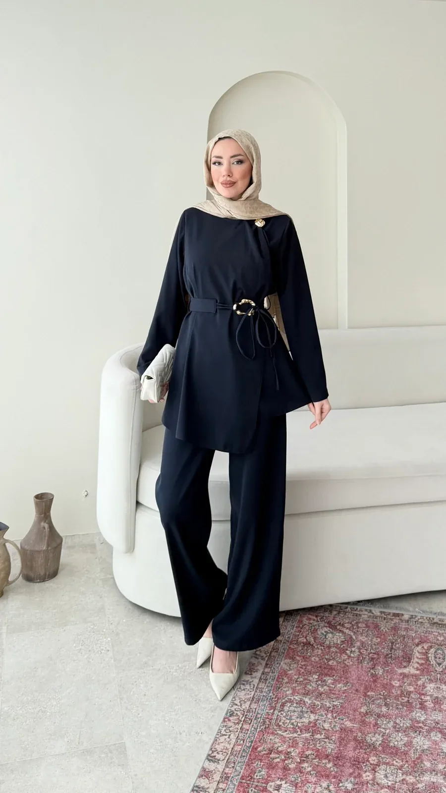 Tina Kemerli Takım – Lacivert, görsel 1