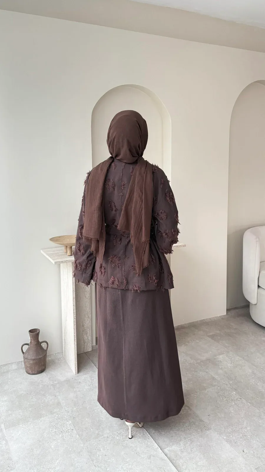 Urban Kuşaklı Jileli Takım – Kahverengi, görsel 5