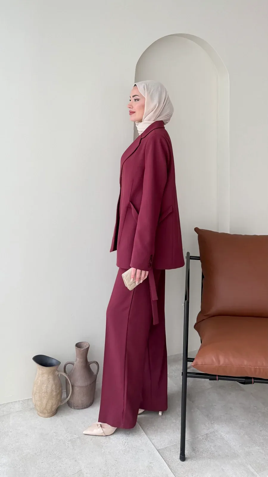 Belin Blazer Takım – Bordo, görsel 2