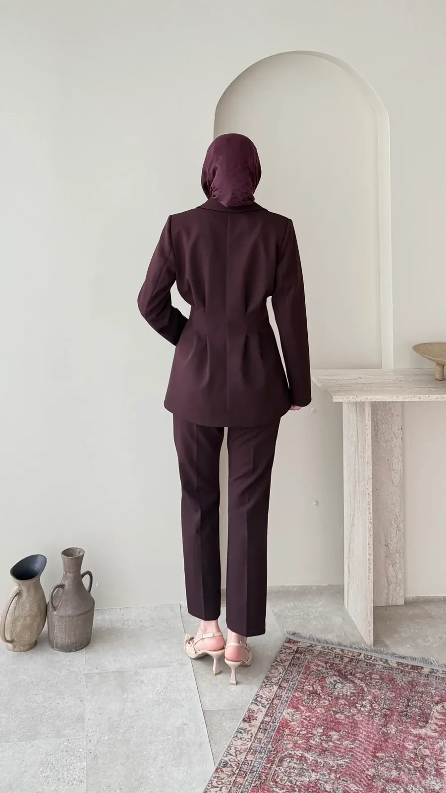 Polya Blazer Takım – Mürdüm, görsel 3