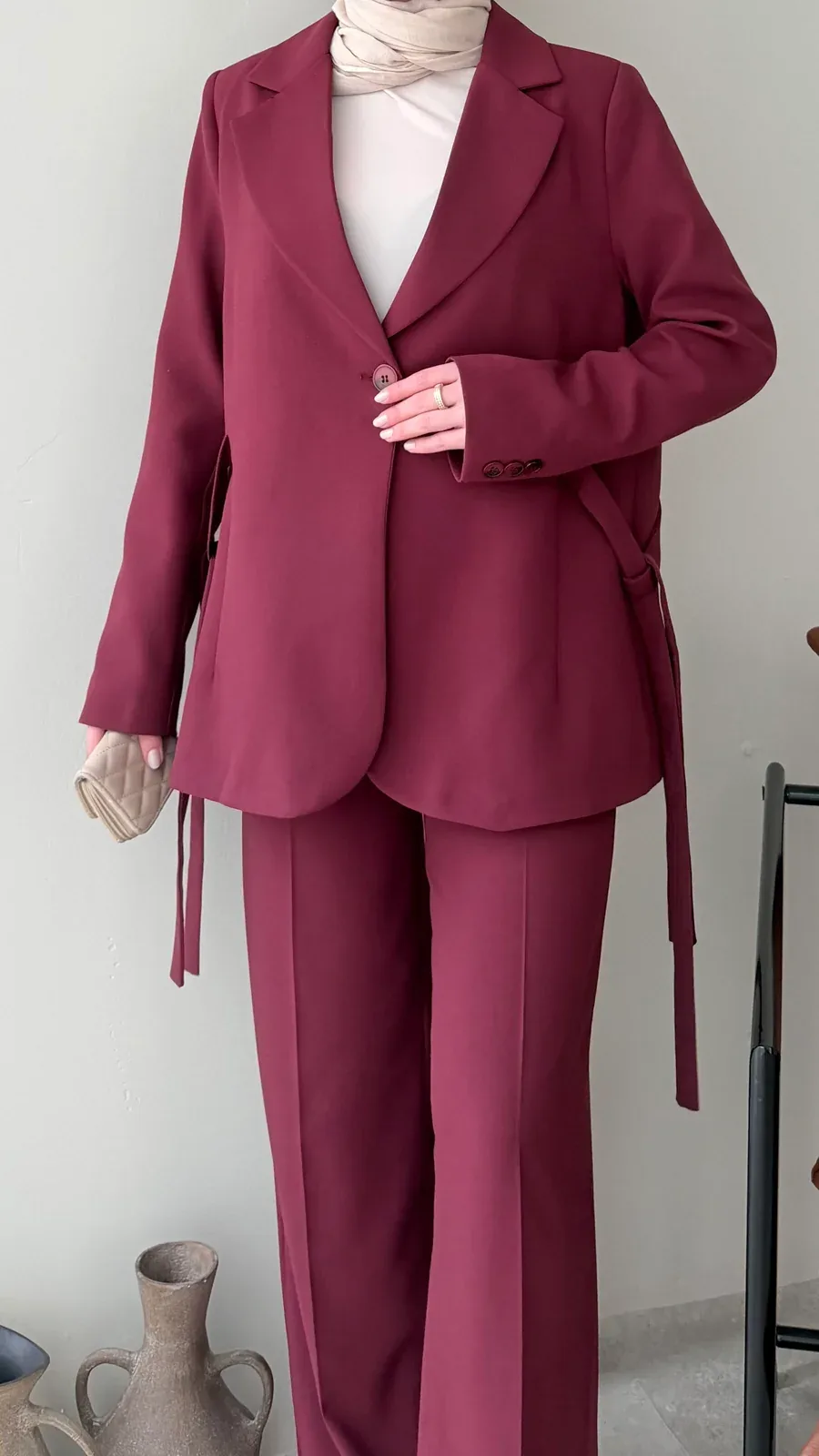 Belin Blazer Takım – Bordo, görsel 6