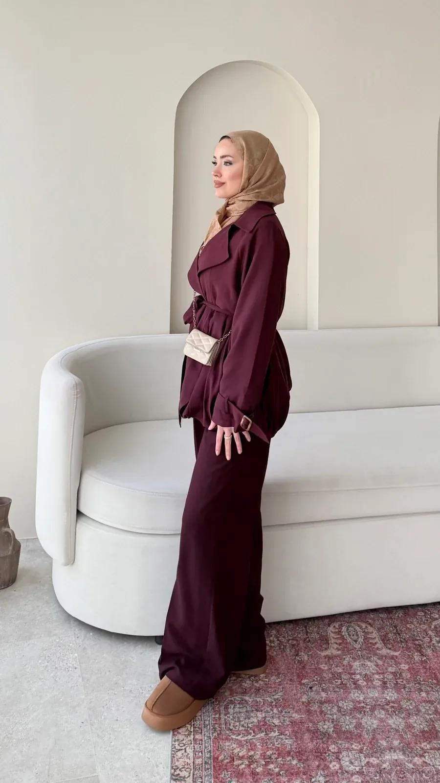 Sue Modal Trenç – Mürdüm, görsel 4