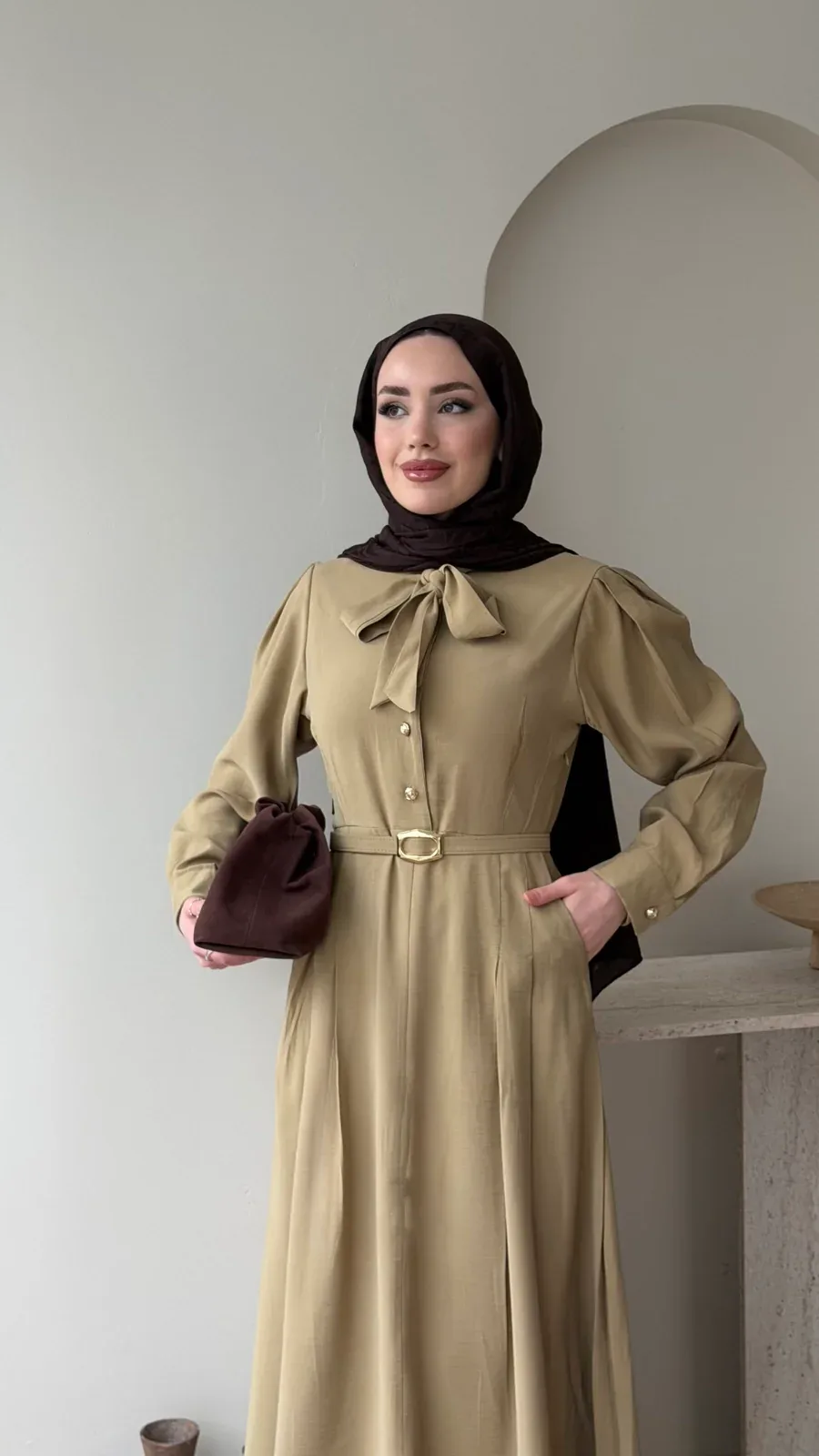 Flora Tensel Elbise – Yeşil, görsel 4