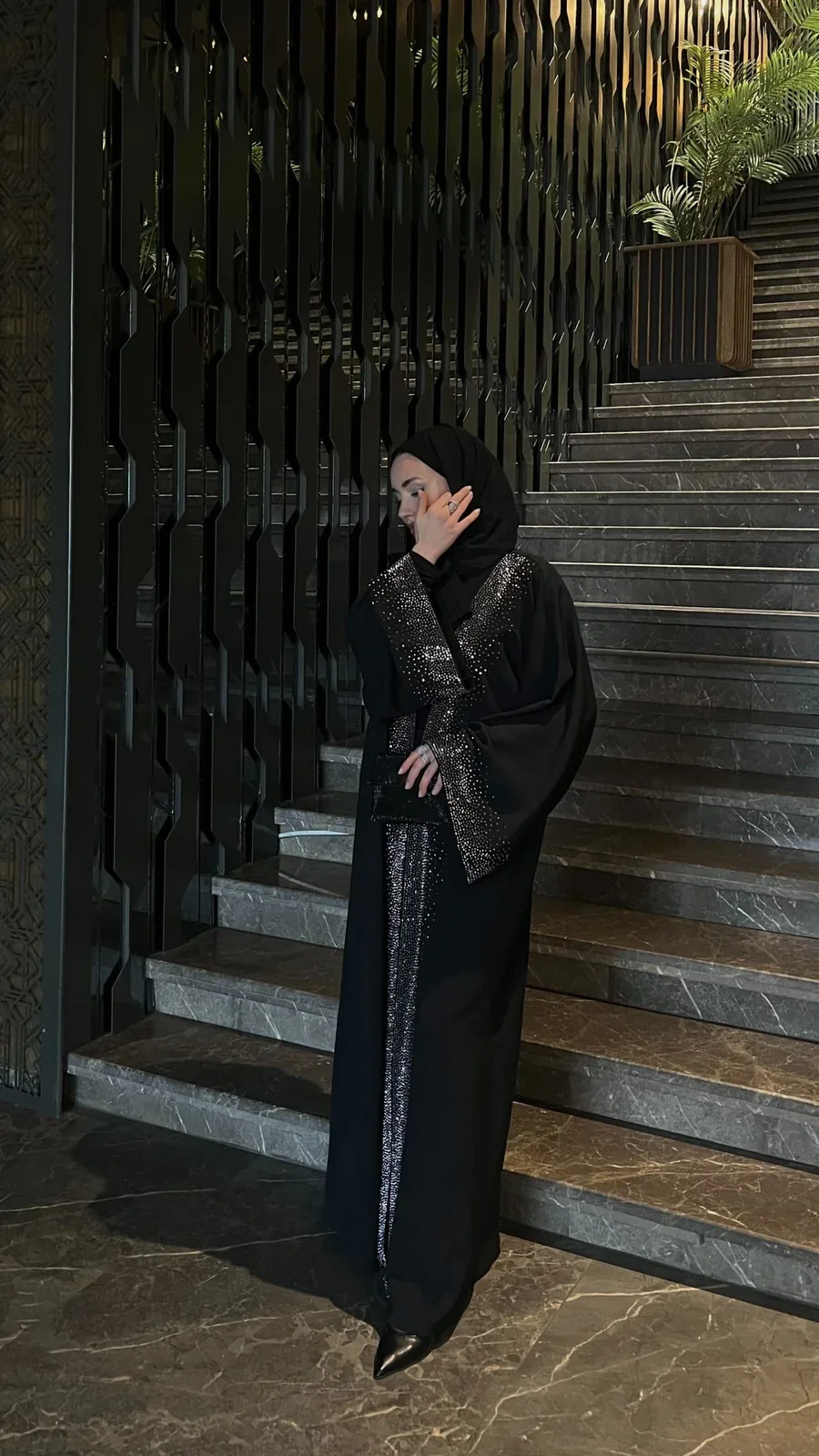 Sahra Işıltı ABAYA - SİYAH, görsel 4