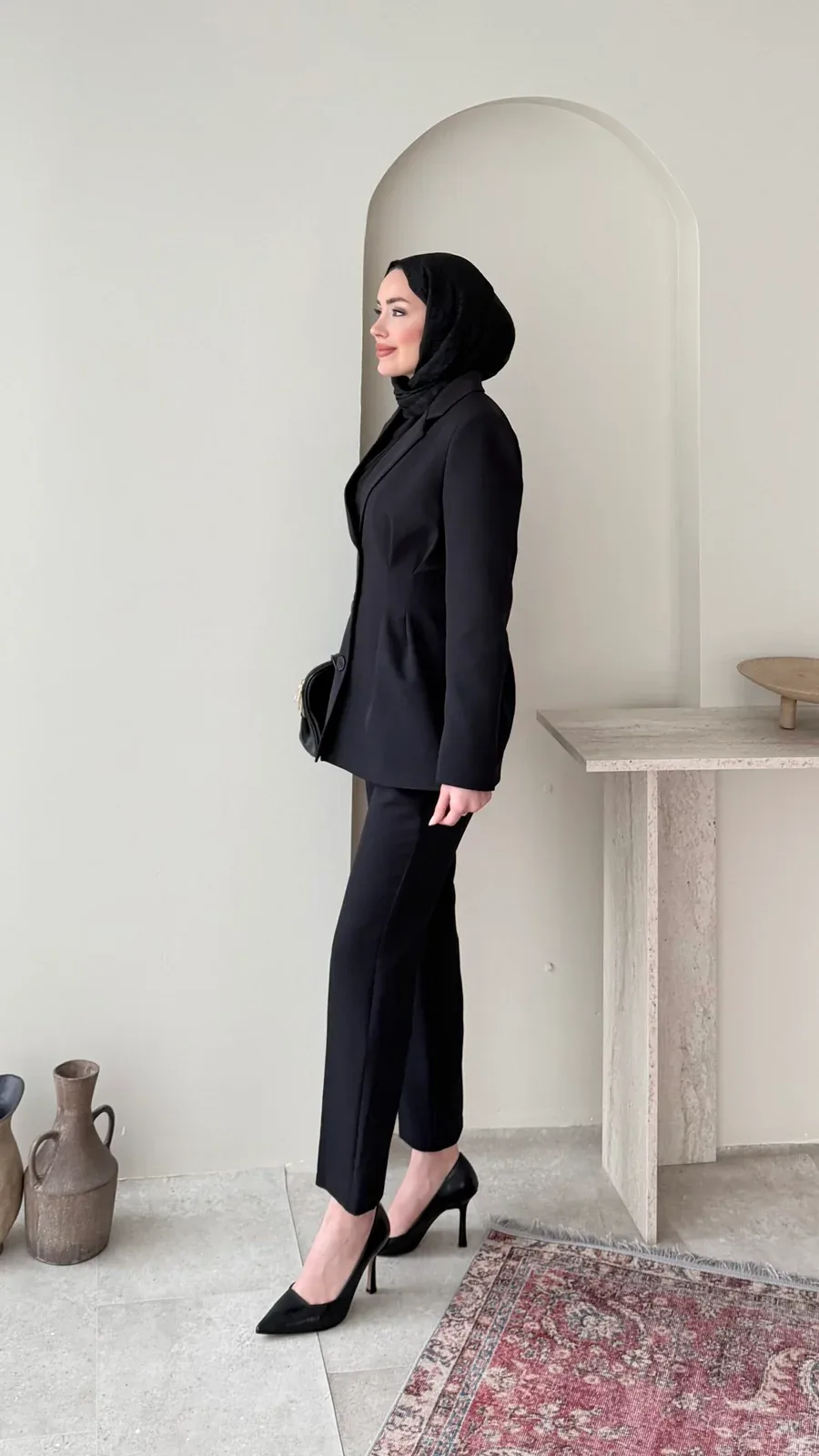 Polya Blazer Takım – Siyah, görsel 2