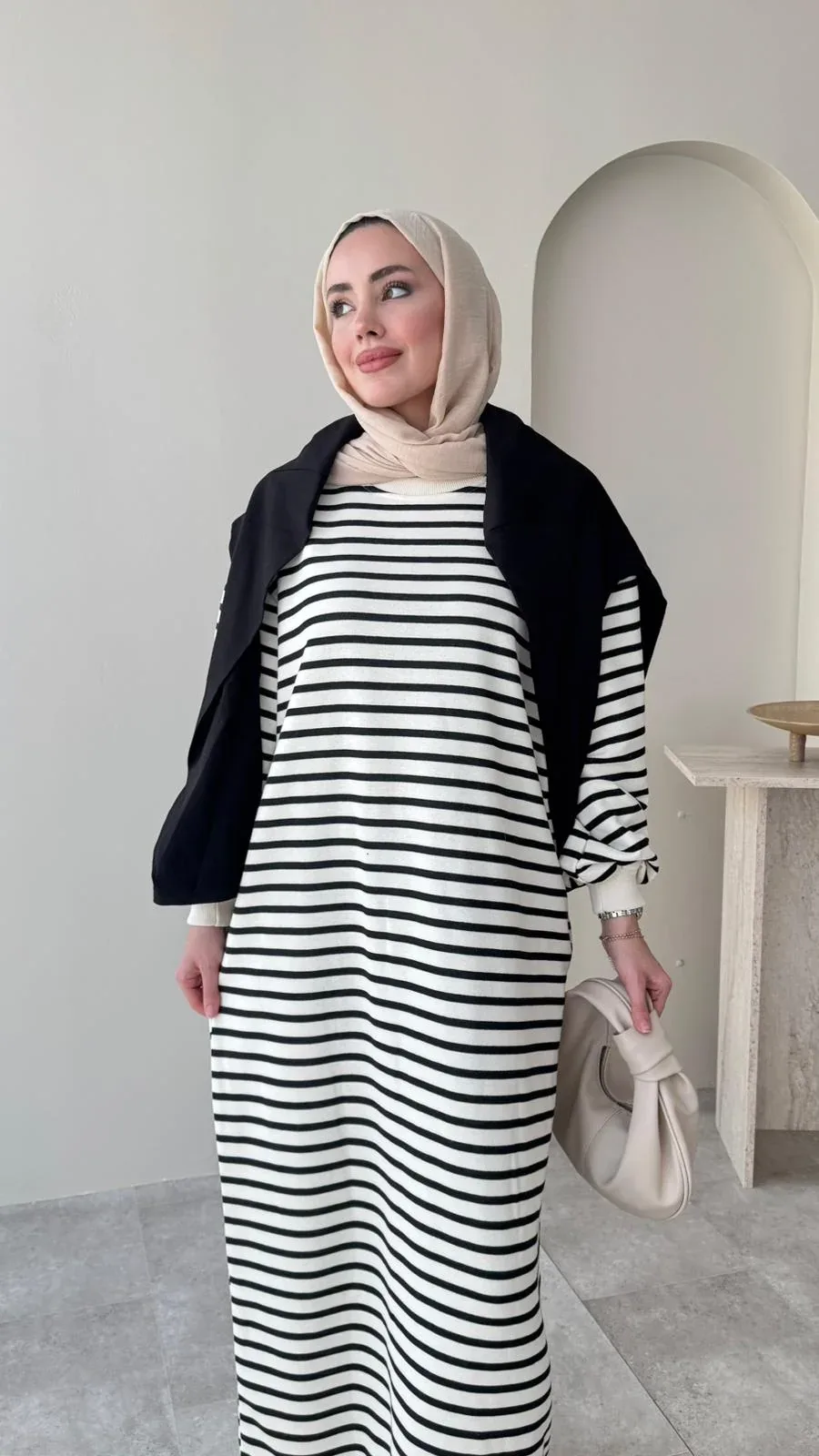 Misra Basic Elbise – Siyah, görsel 4