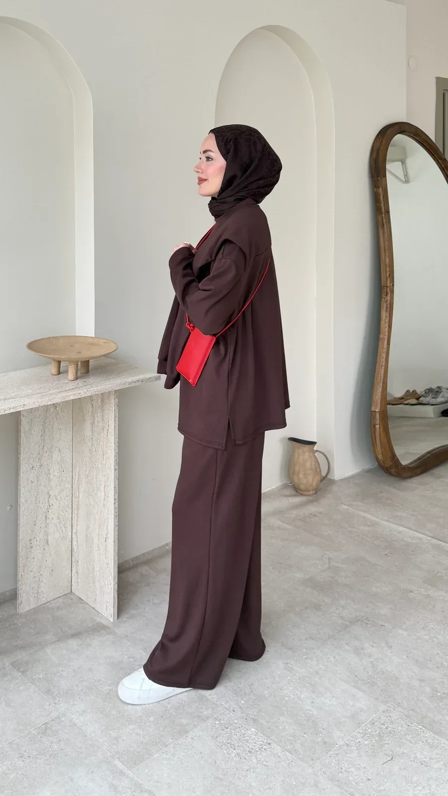 Liza Bağlamalı Oyşo Takım – Kahve, görsel 2