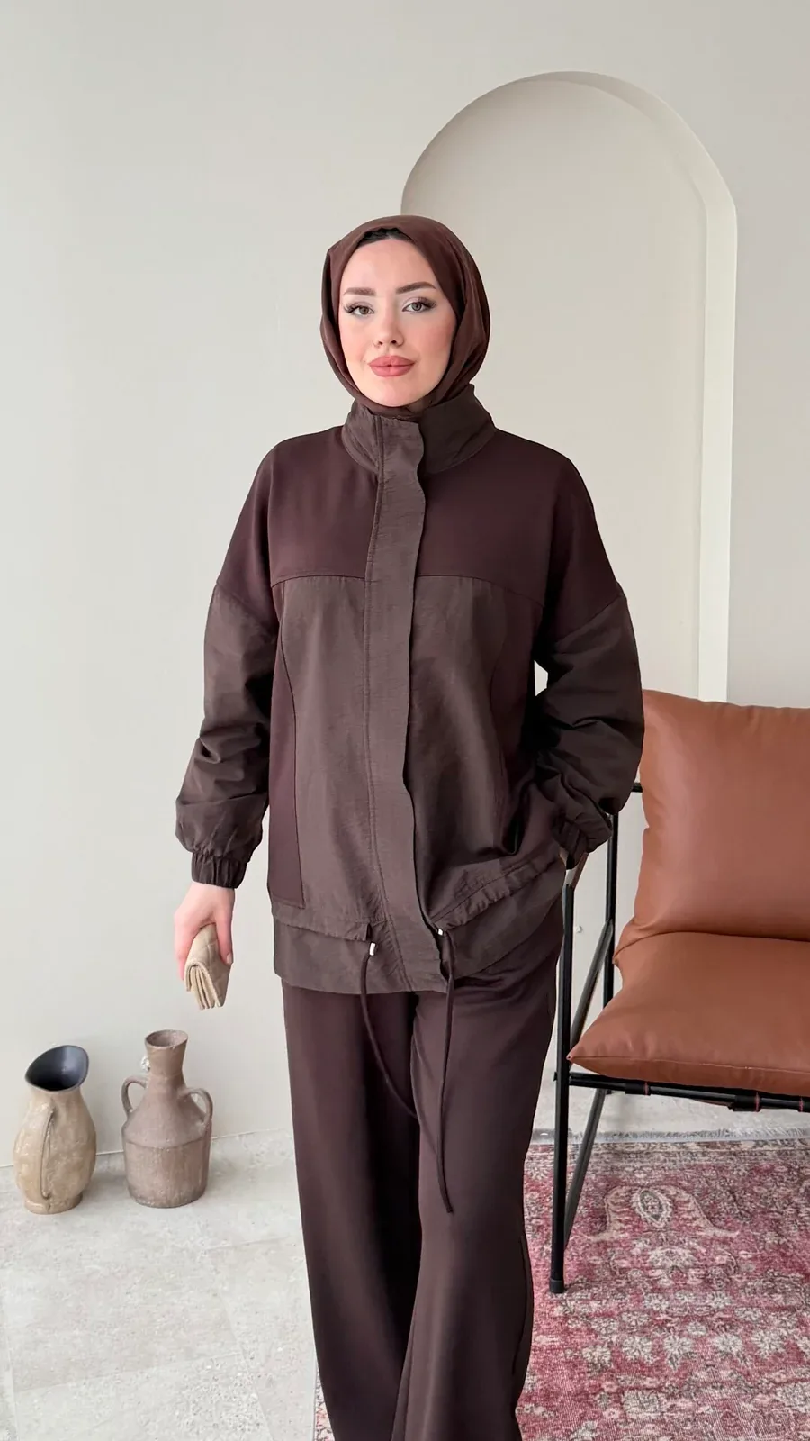 Mesa Garni Detaylı Oyşo Takım – Kahve, görsel 3