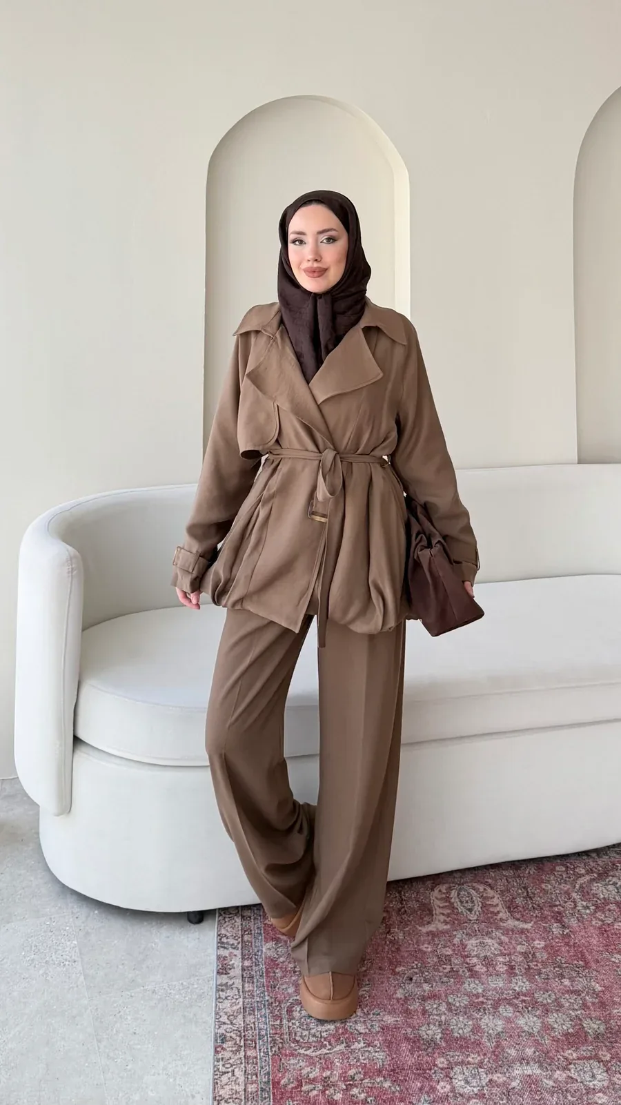 Sue Modal Trenç – Camel, görsel 3