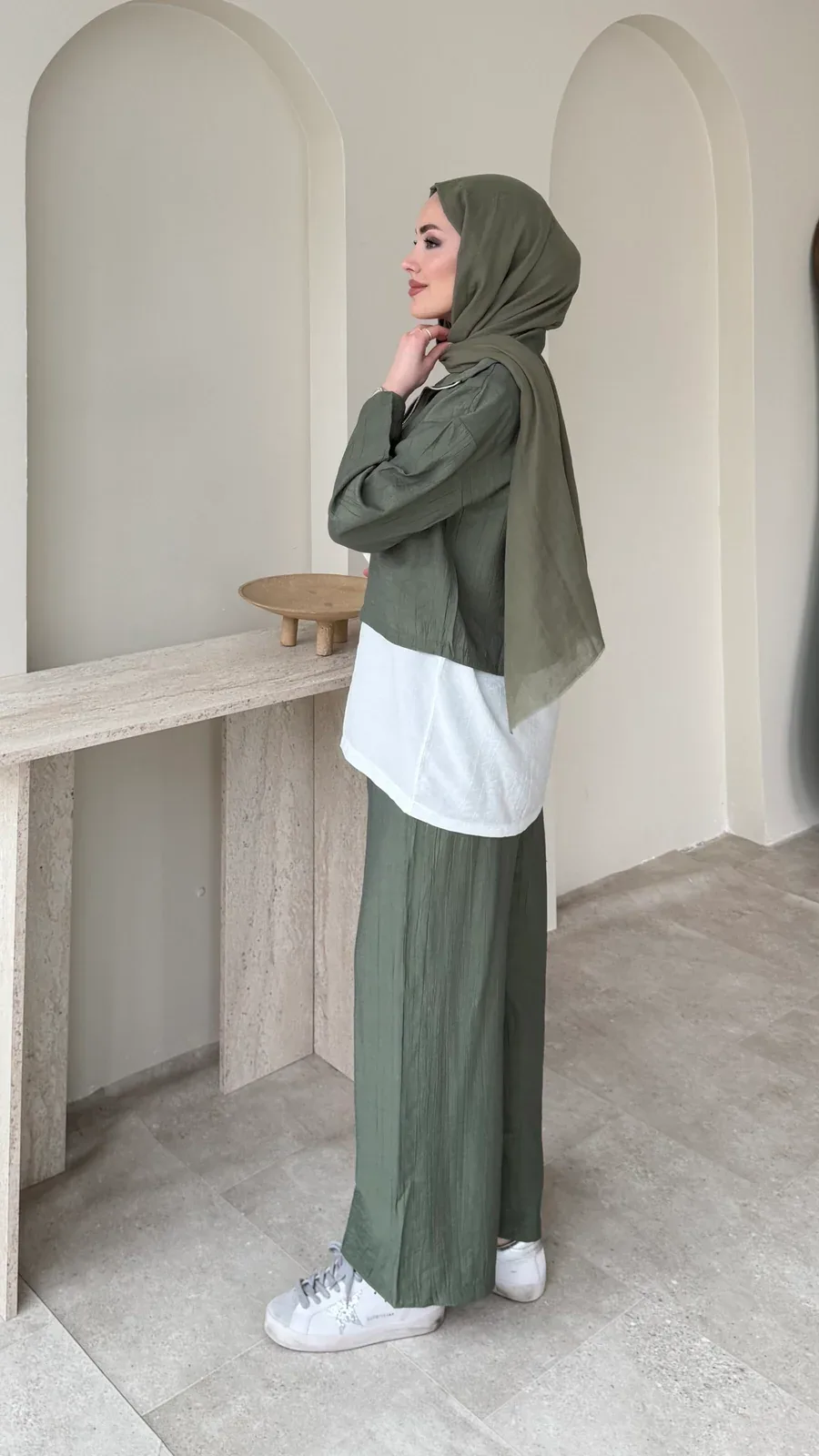 Mia Çilek Kumaş Takım – Yeşil, görsel 2