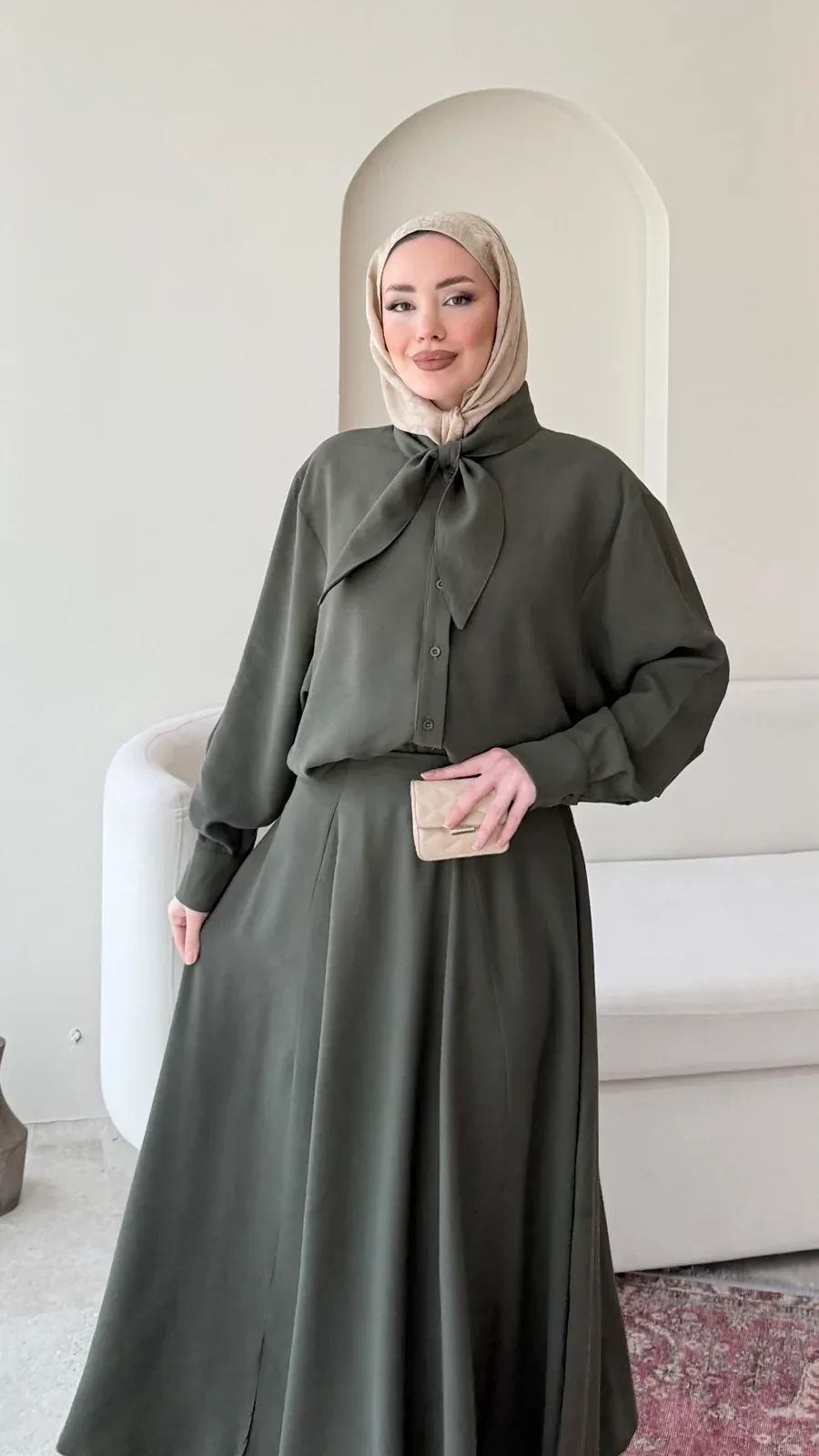 Vela Modal Takım – Haki, görsel 2