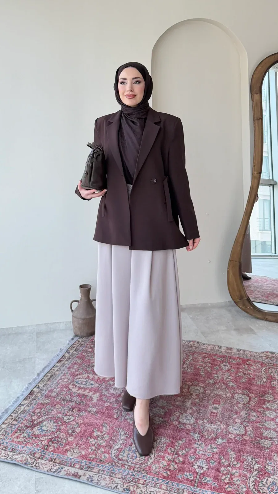 Lisa Blazer Ceket – Acı Kahve, görsel 2