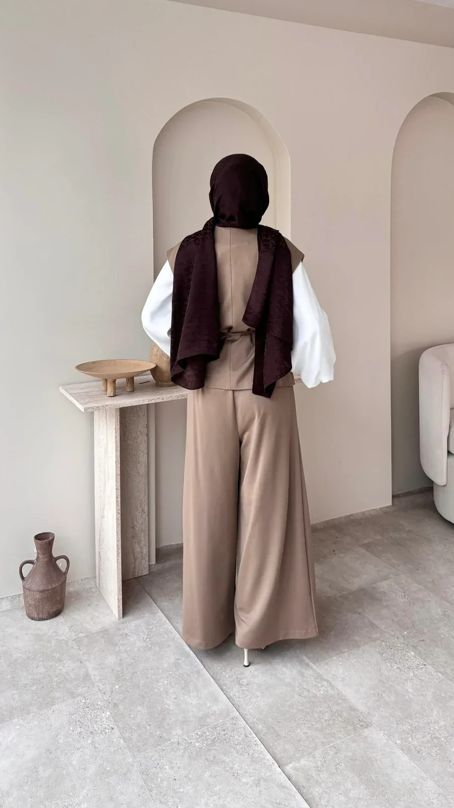 Calm Yelekli Takım – Vizon, görsel 4