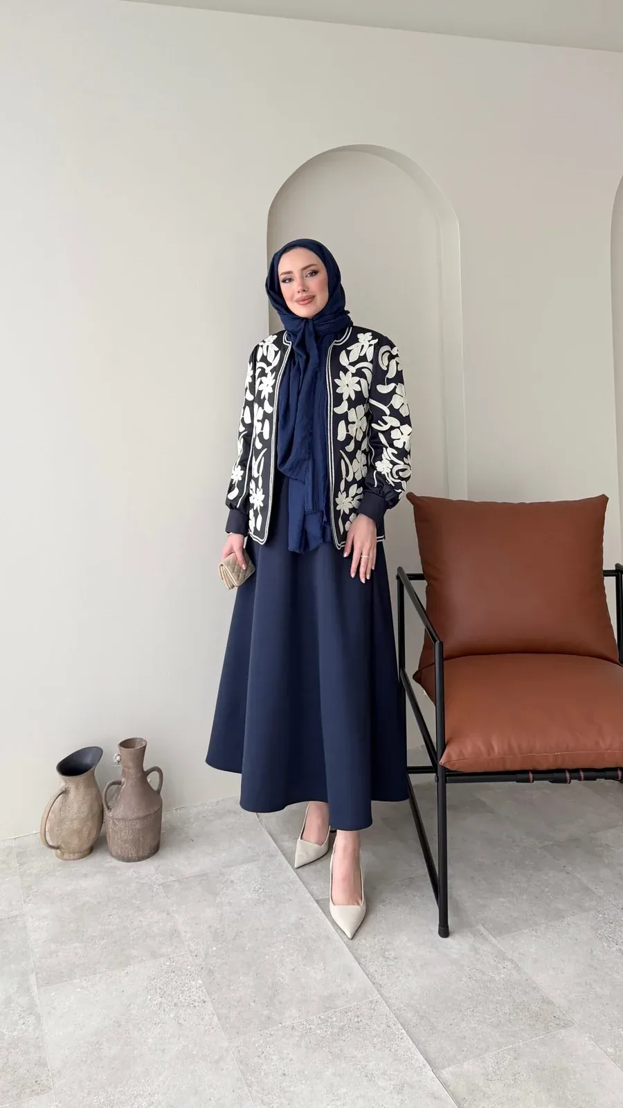 Quan Nakış Ceket – LACİVERT, görsel 7