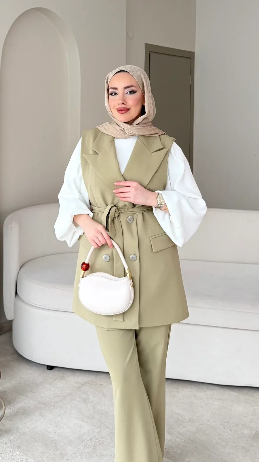 Penta Blazer Yelekli Takım – Yeşil, görsel 4