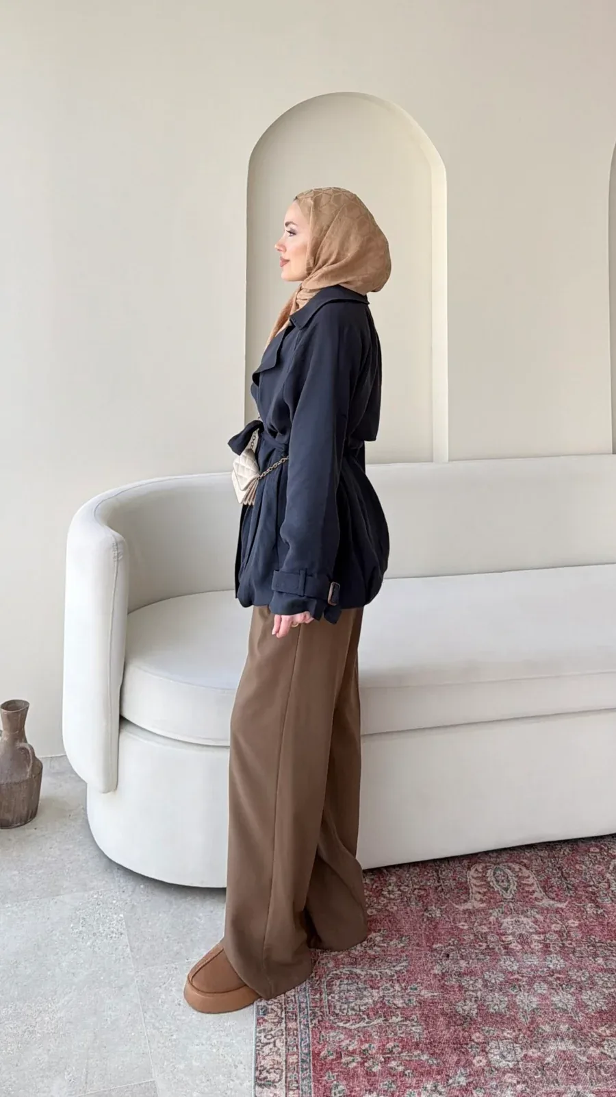 Sue Modal Trenç – Lacivert, görsel 4