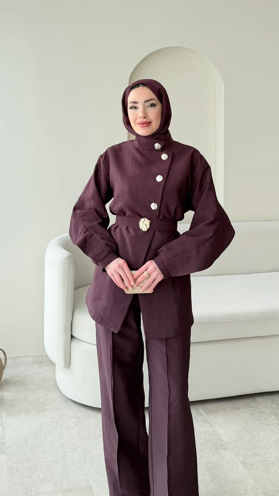 Hare Taşlı Takım – Mürdüm, görsel 5
