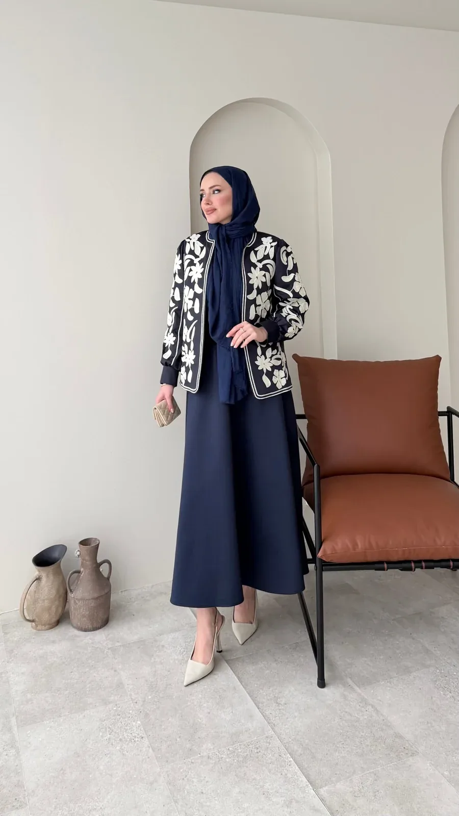 Quan Nakış Ceket – LACİVERT, görsel 6