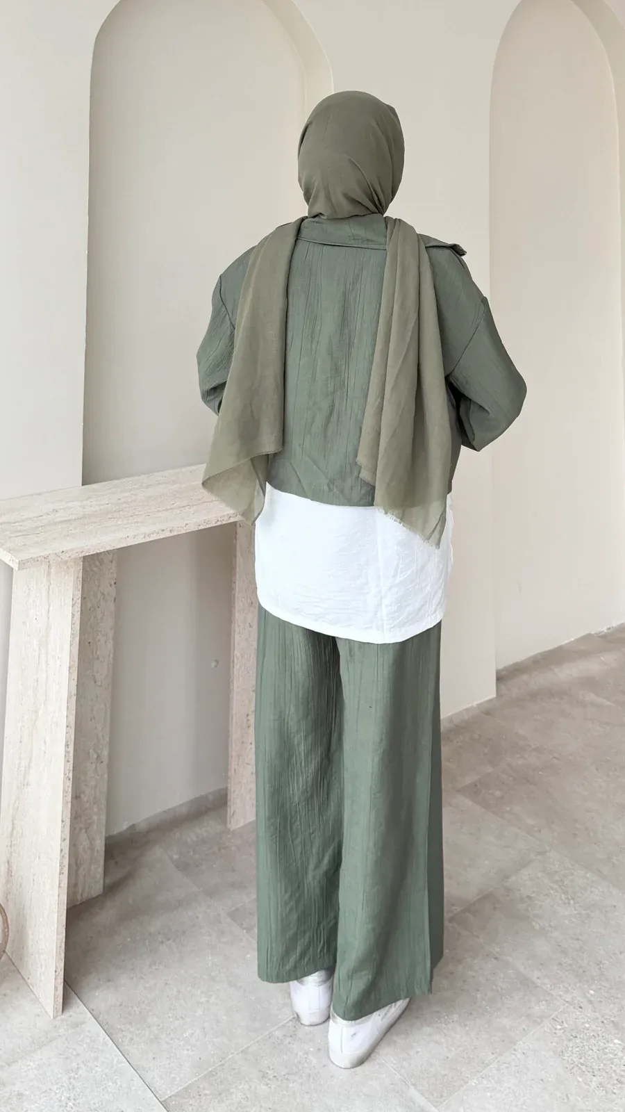 Mia Çilek Kumaş Takım – Yeşil, görsel 3