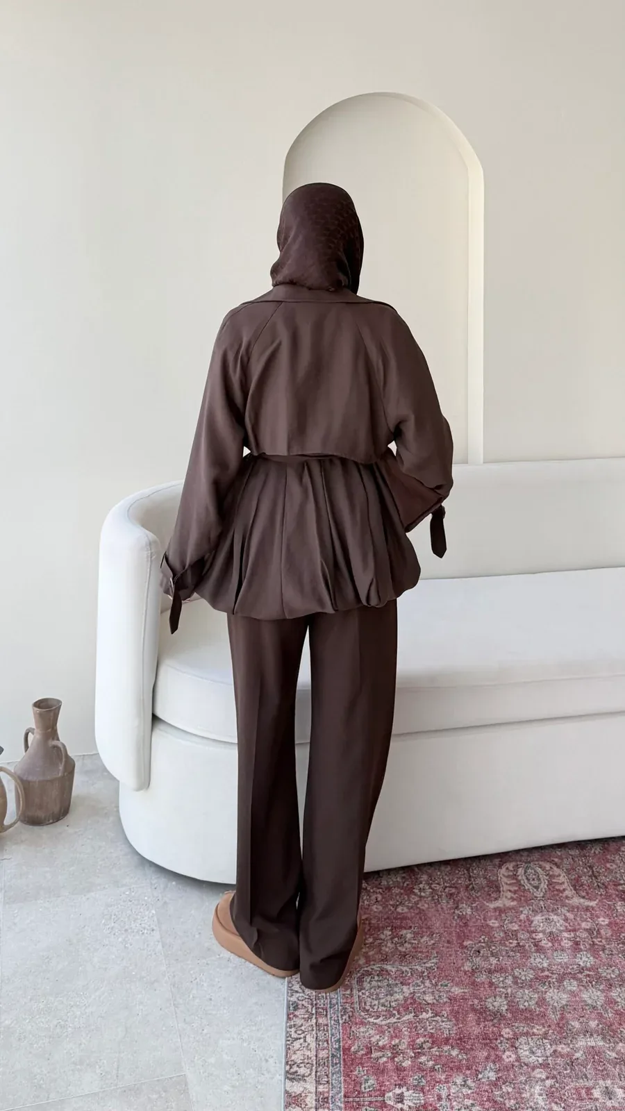 Sue Modal Trenç – Kahve, görsel 7