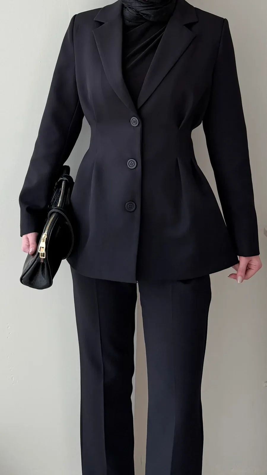 Polya Blazer Takım – Siyah, görsel 7