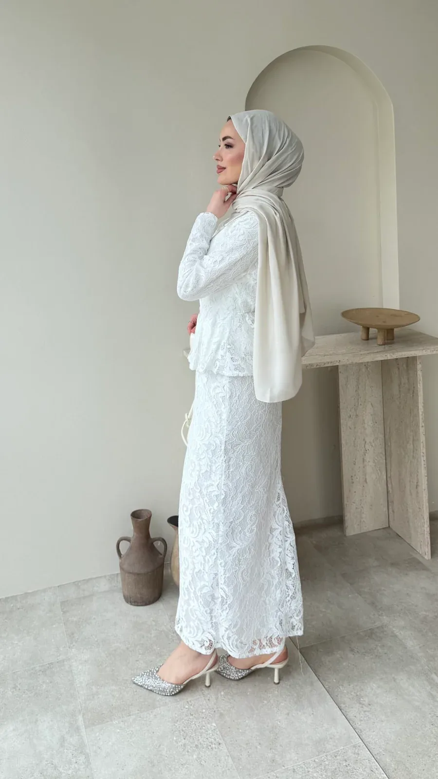 More Dantel Elbise – Beyaz, görsel 2