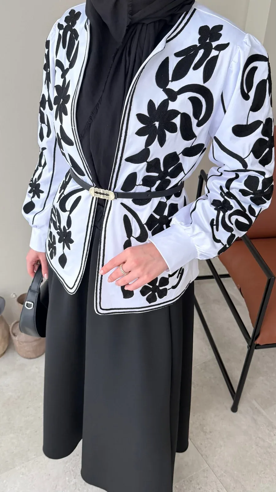 Quan Nakış Ceket – BEYAZ, görsel 5