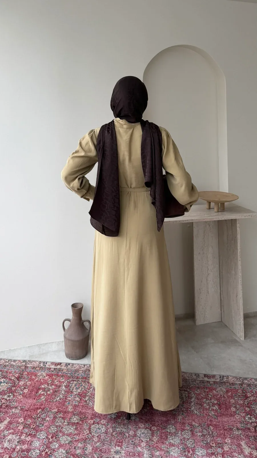 Flora Tensel Elbise – Yeşil, görsel 3