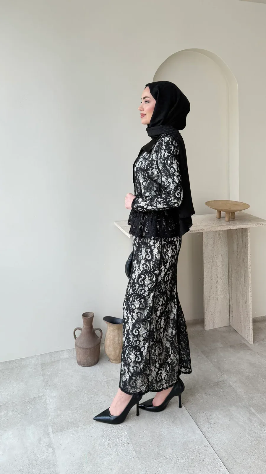 More Dantel Elbise – Siyah, görsel 2
