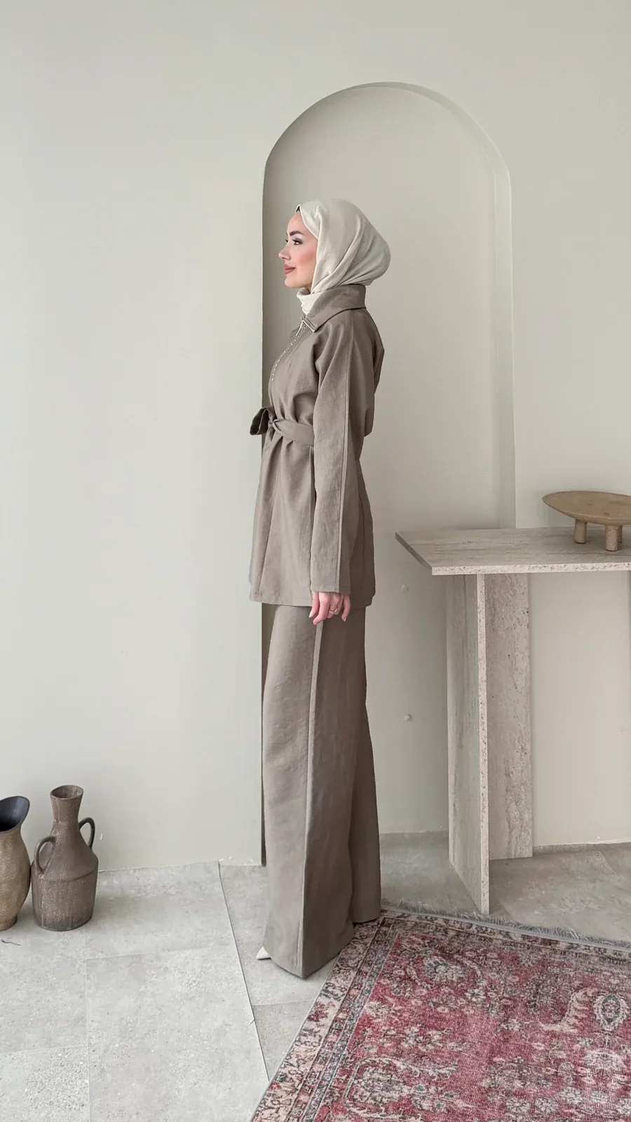 Mitra Taşlı Takım – Vizon, görsel 2