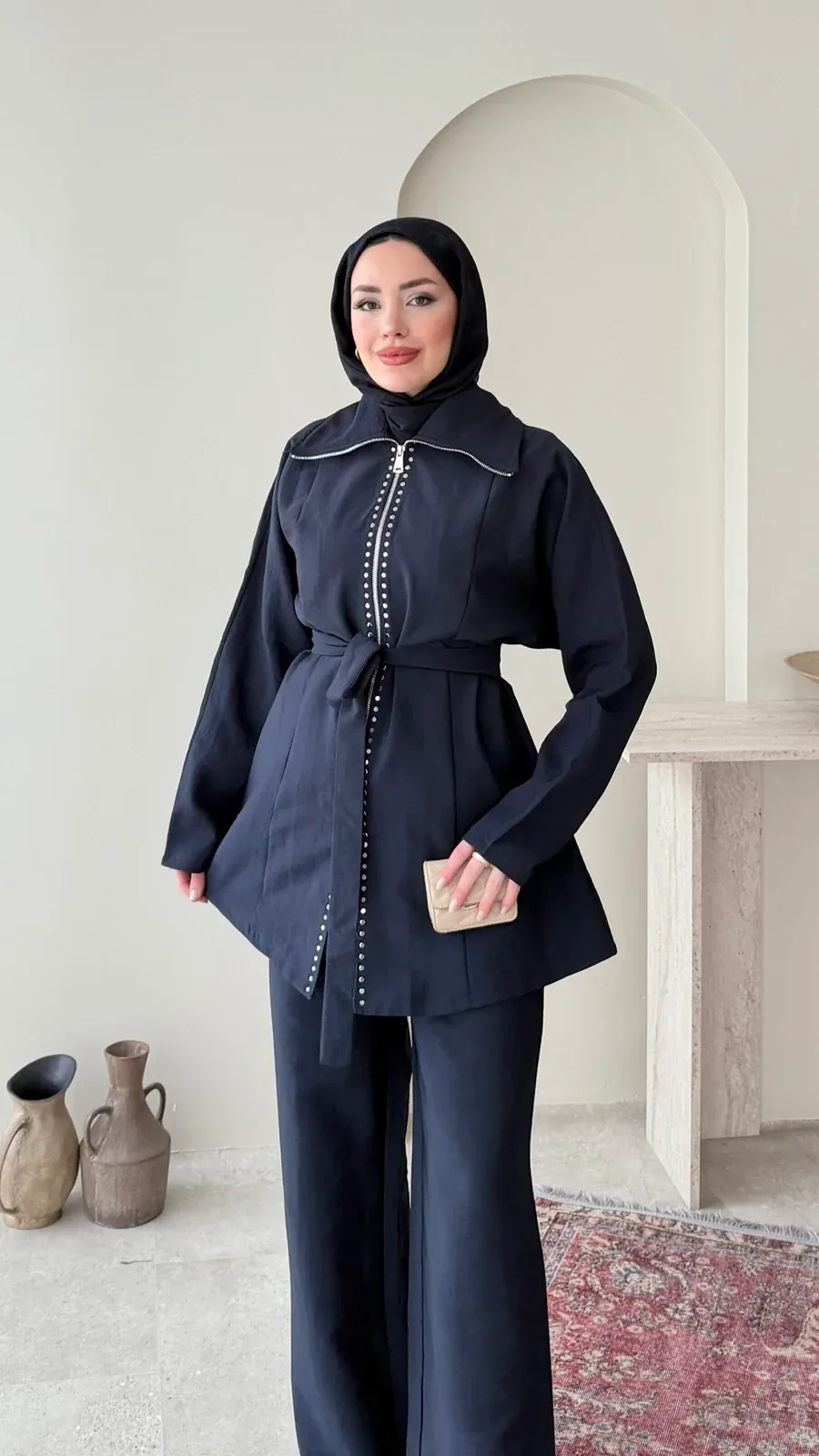 Mitra Taşlı Takım – Lacivert, görsel 5