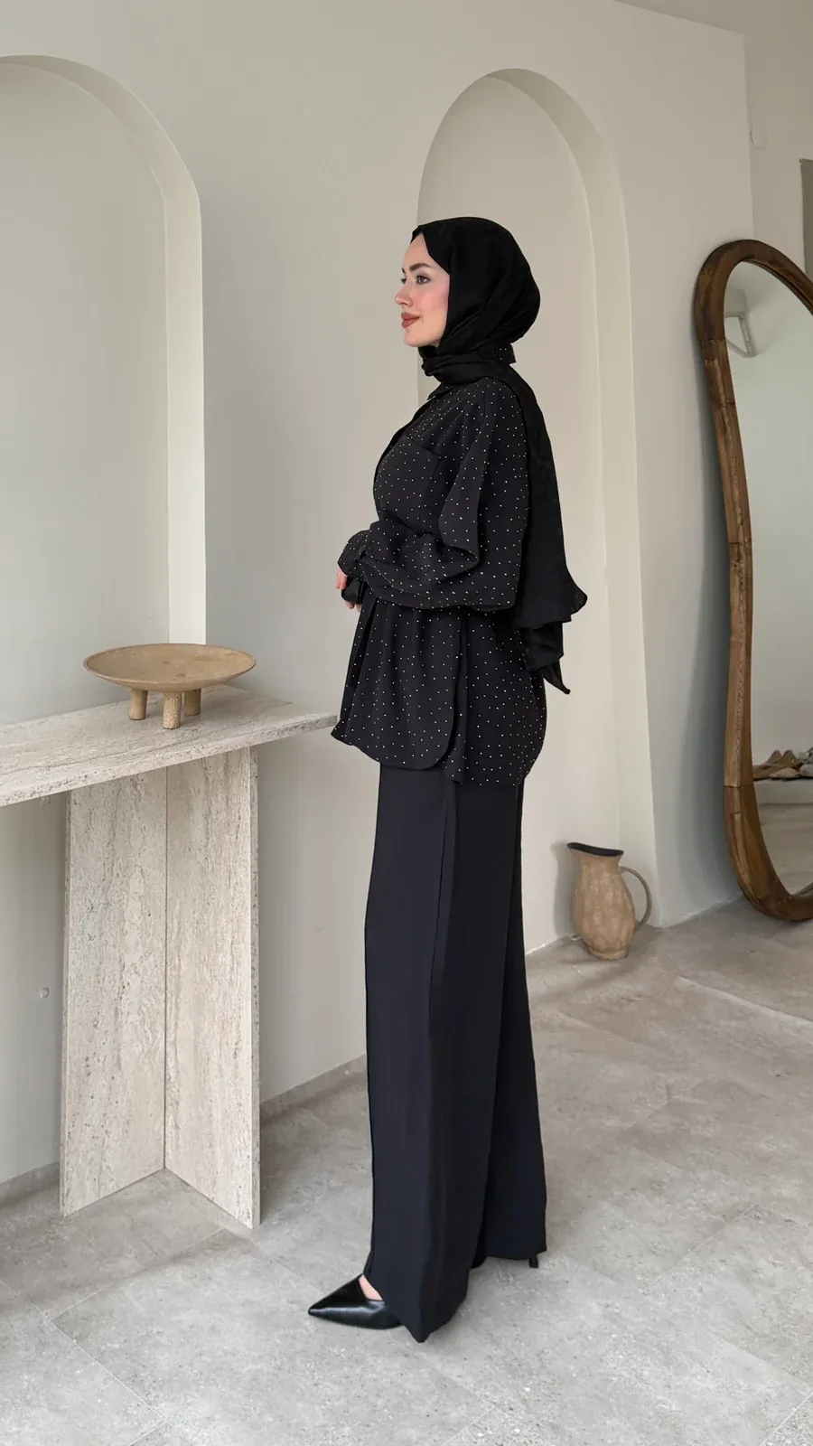 Lina Taşlı Takım – Siyah, görsel 2