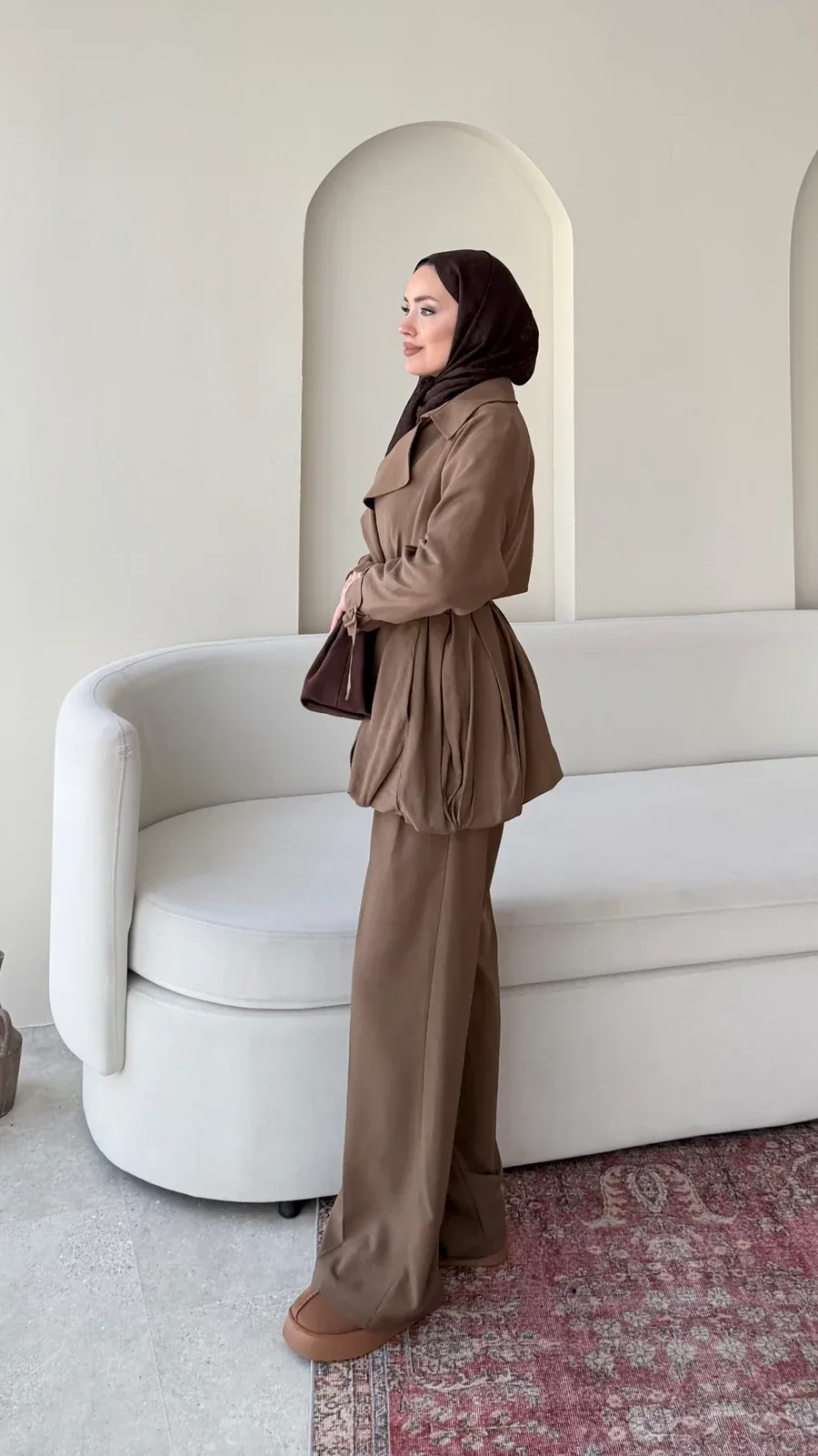 Sue Modal Trenç – Camel, görsel 4