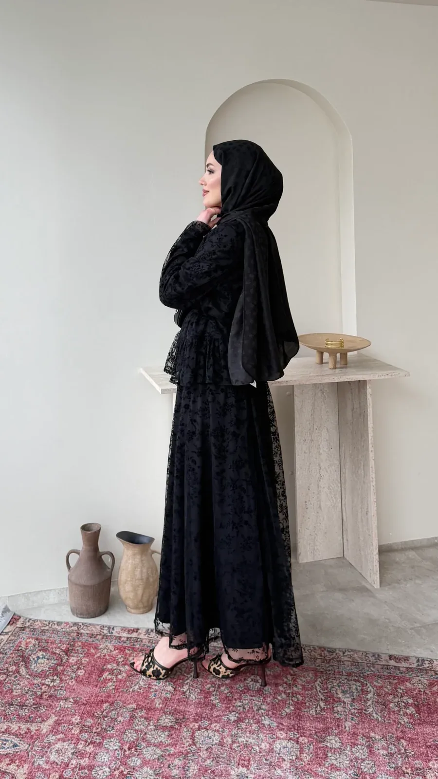 Flow Dantel Takım – Siyah, görsel 2