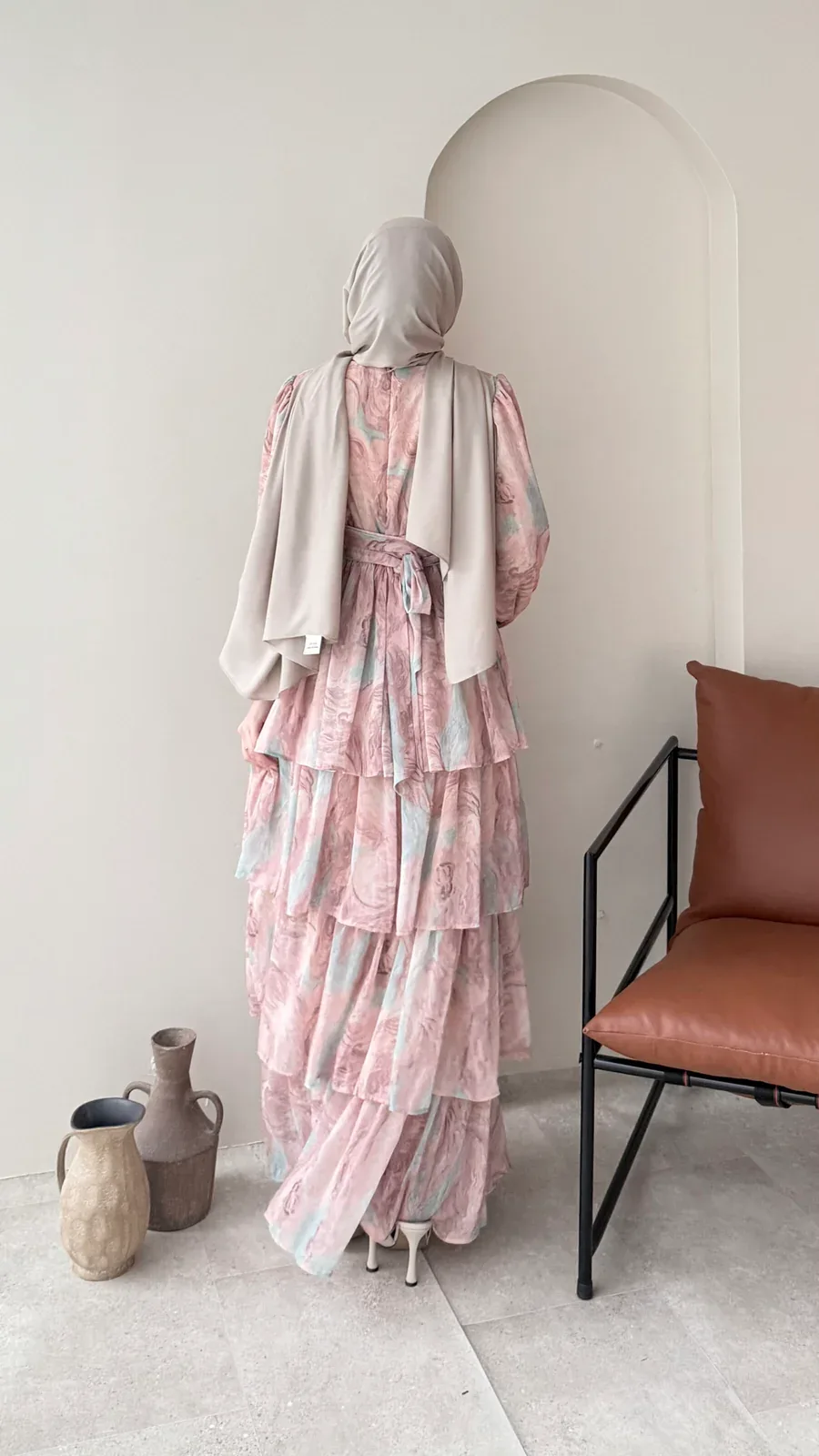 Viona Tasarım Elbise – Pembe, görsel 3