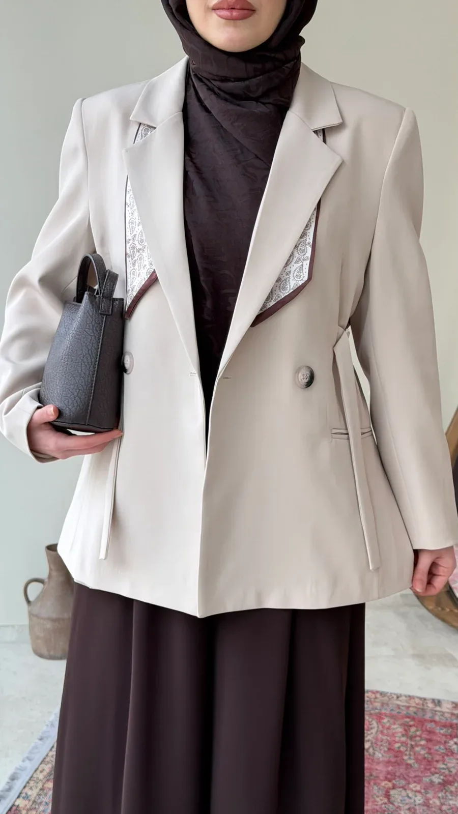 Lisa Blazer Ceket – Taş, görsel 2