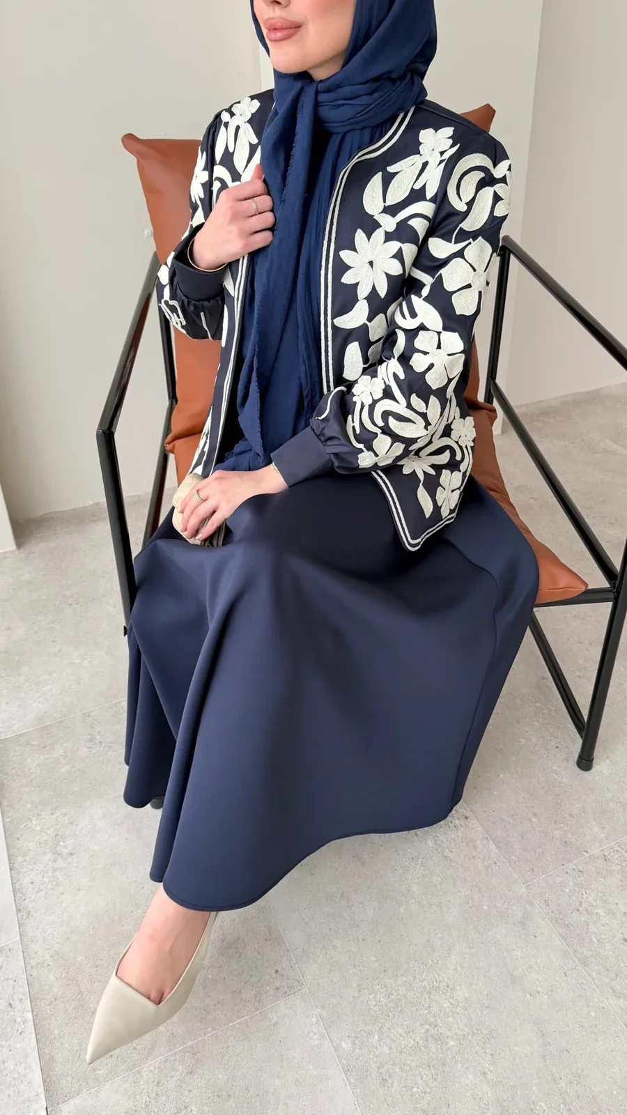 Quan Nakış Ceket – LACİVERT, görsel 5