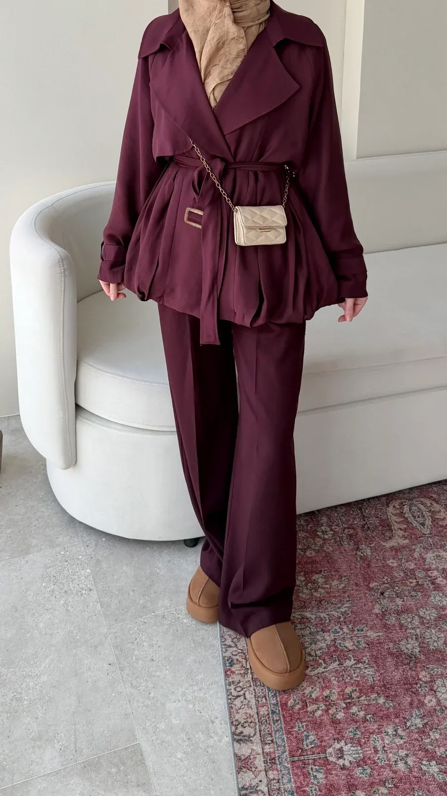 Sue Modal Trenç – Mürdüm, görsel 5