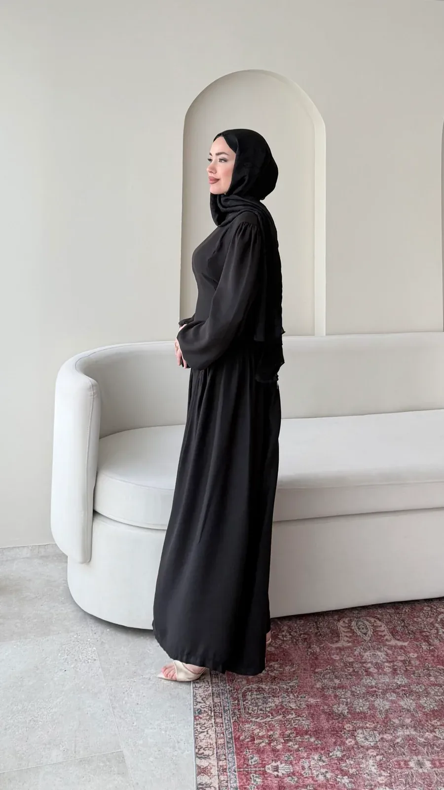 Talya Bağlama Detaylı Elbise – Siyah, görsel 2