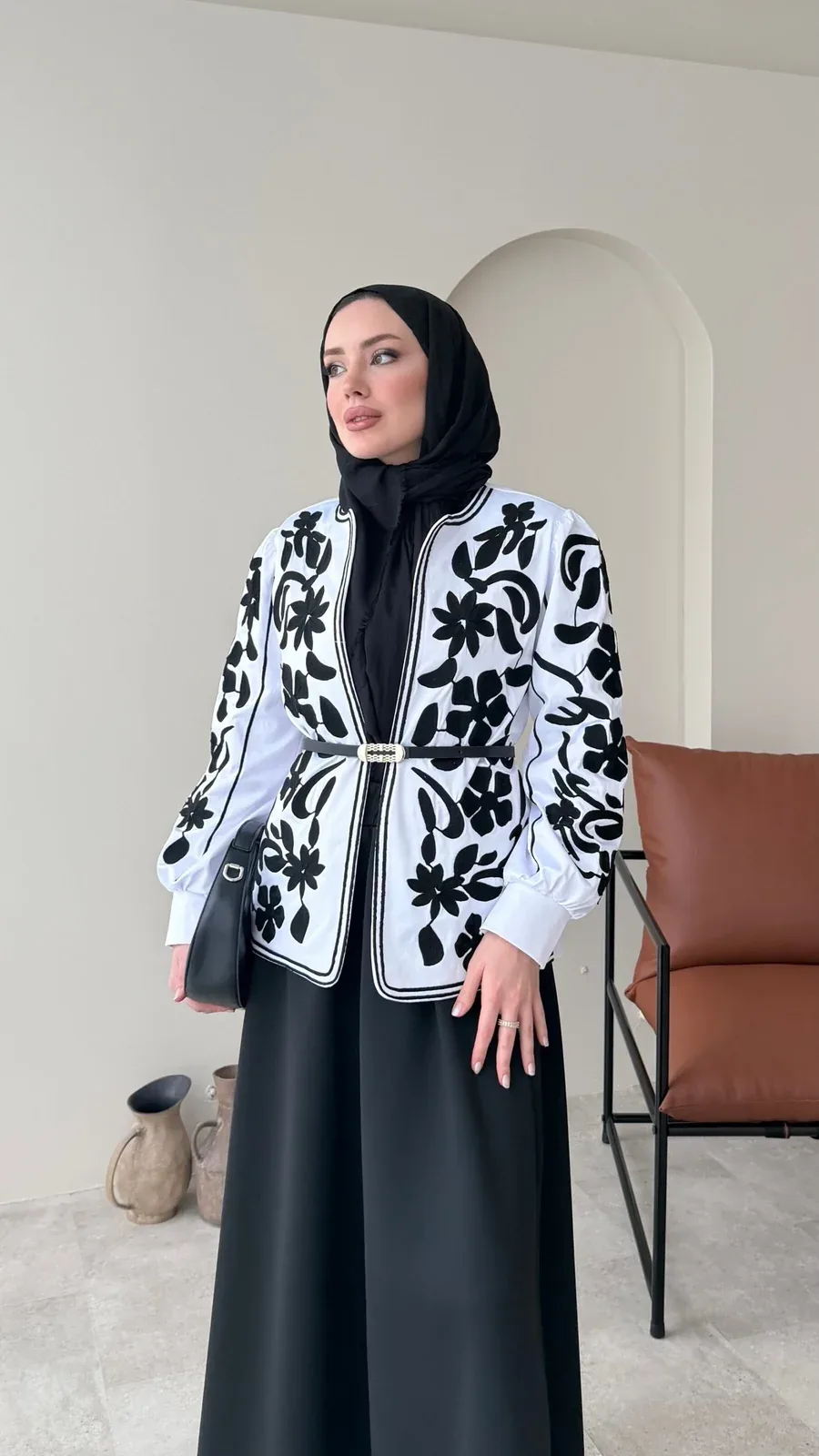 Quan Nakış Ceket – BEYAZ, görsel 8