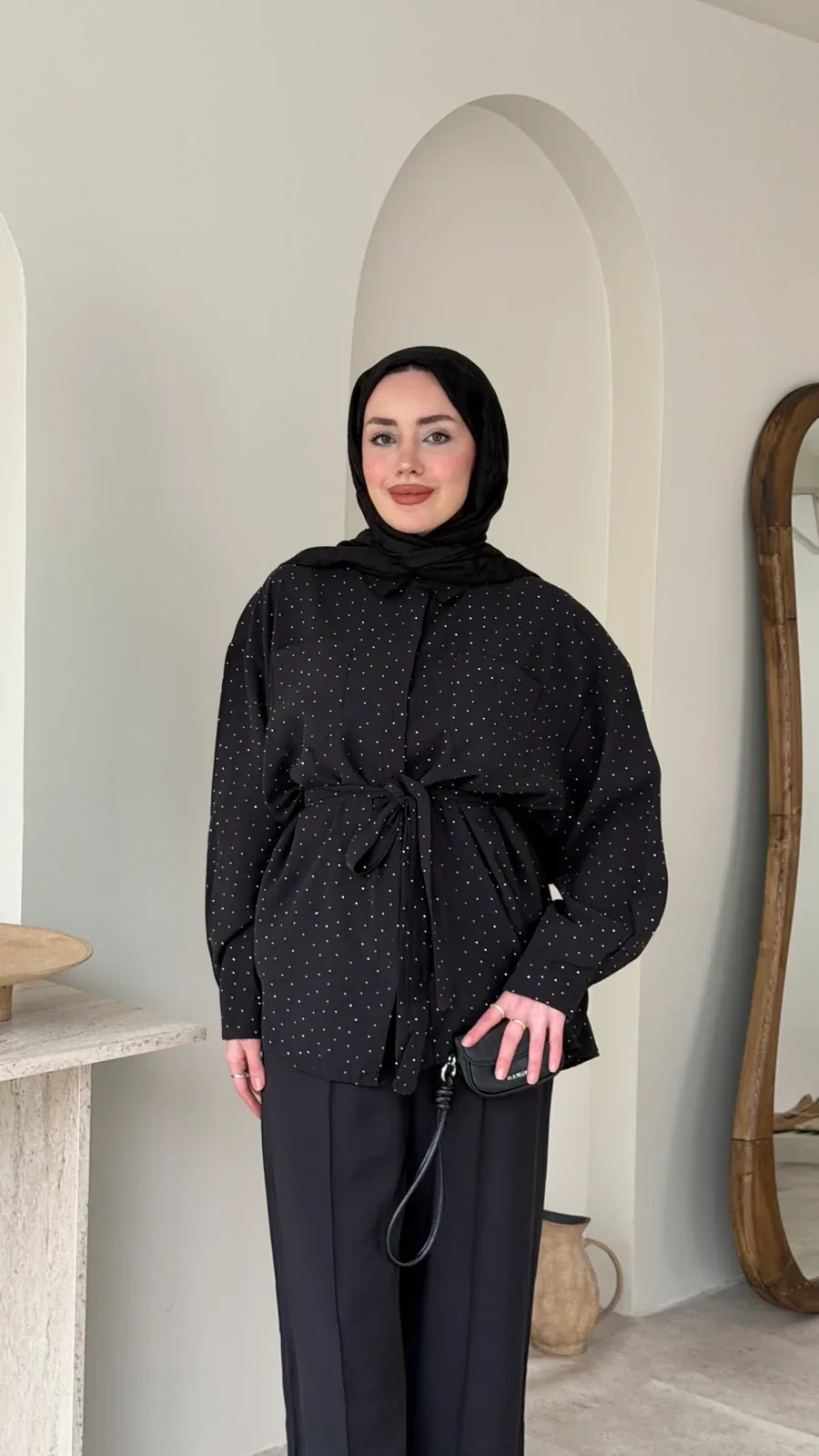 Lina Taşlı Takım – Siyah, görsel 4