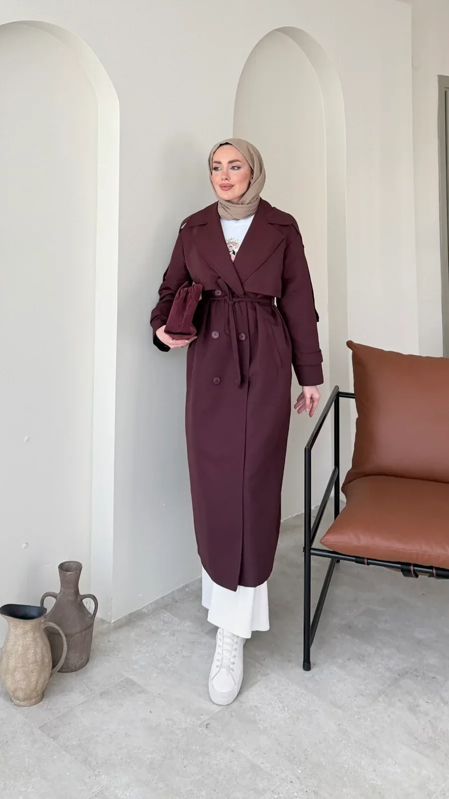 Kığıl Trenç – Bordo, görsel 2